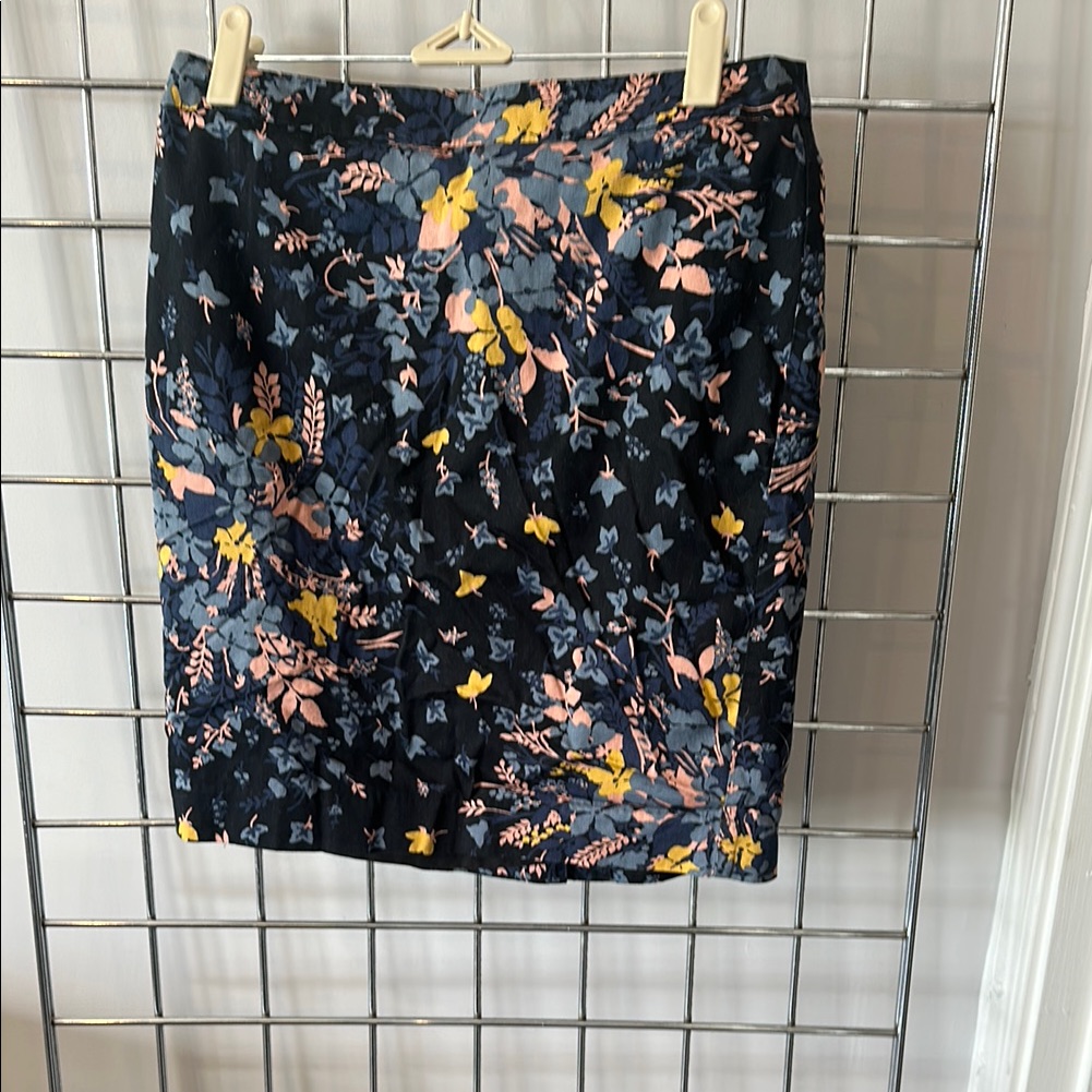 Blue And Yellow Mini Pencil Skirt For Work